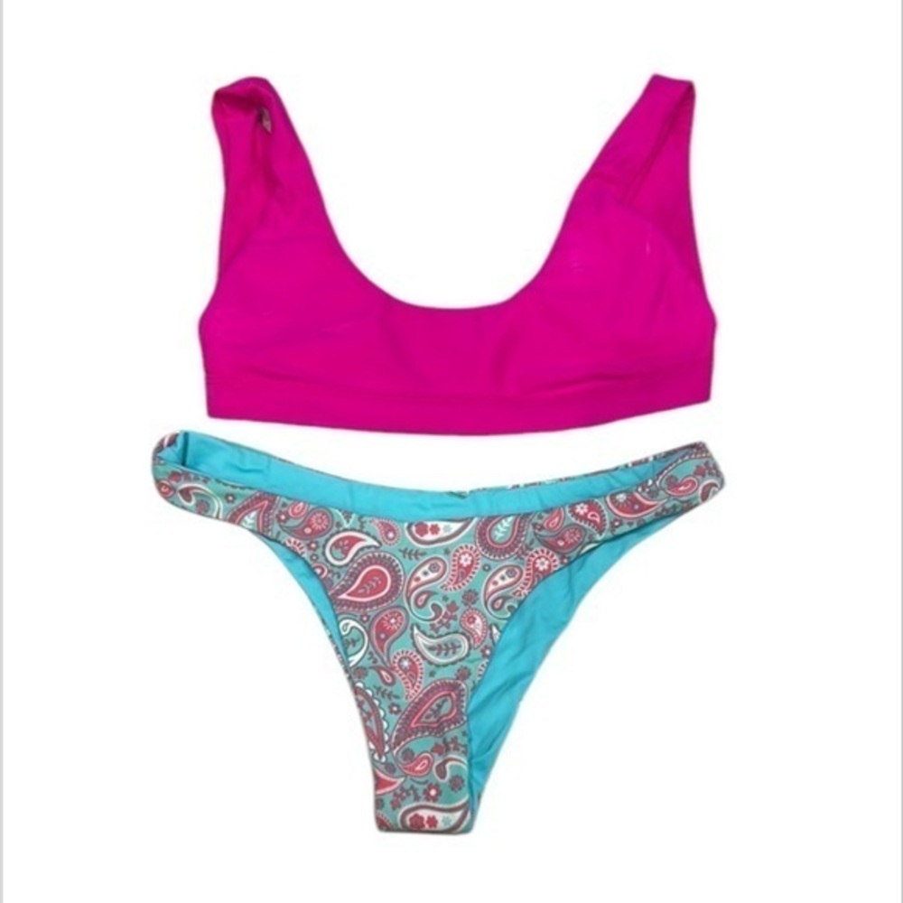Dippin' Daisy's two piece swim suit bikini set size small medium